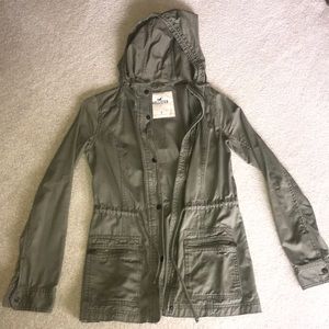 Hollister army green utility jacket
